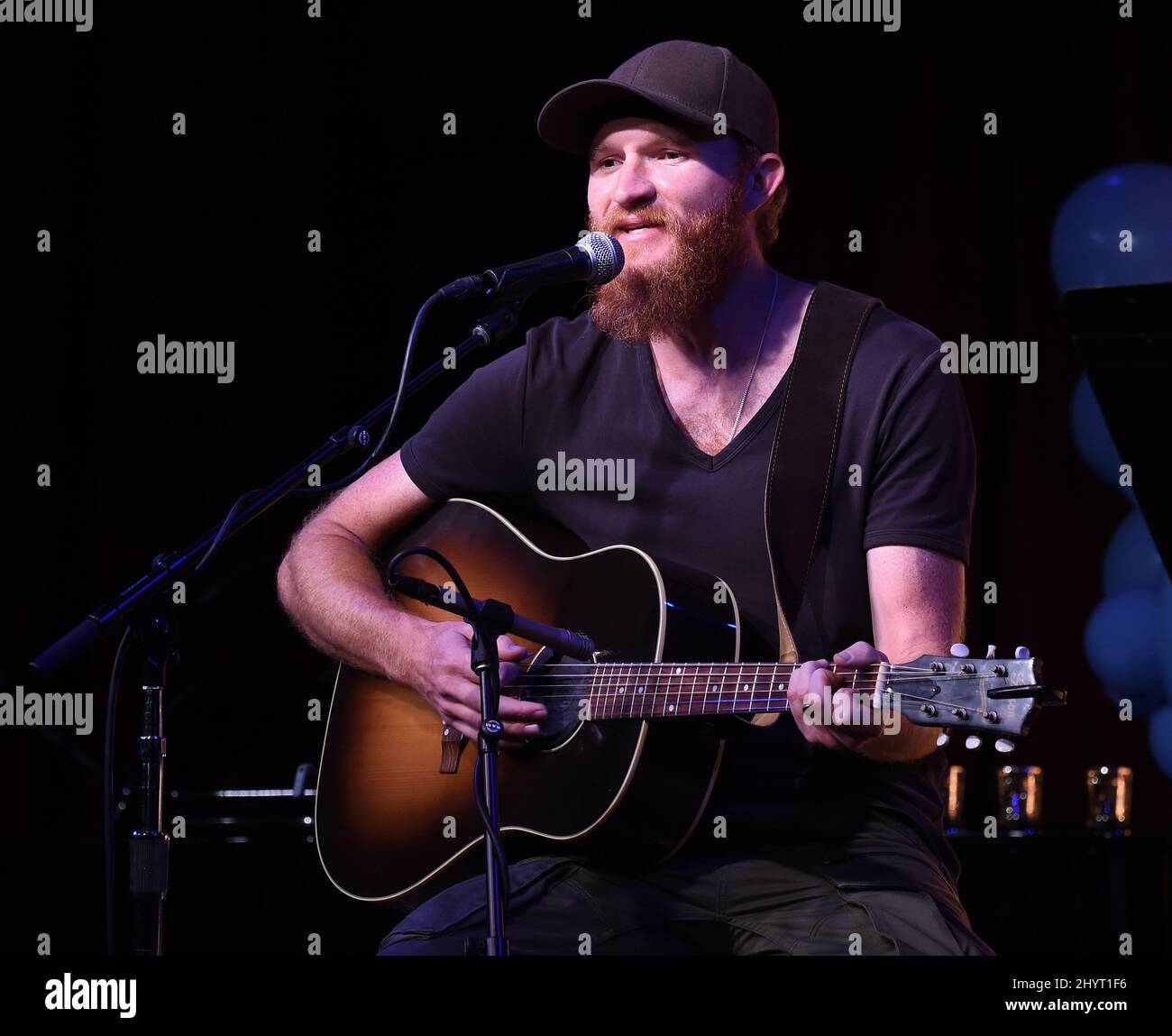 Eric Paslay performing at the Waverly Strong: A Concert for Disaster Relief held at City Winery on September 7, 2021 in Nashville, TN. Stock Photo