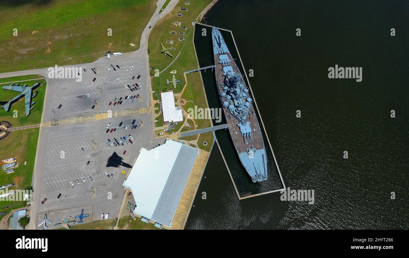 The USS Alabama Battleship Stock Photo