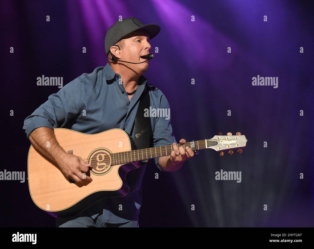 Garth Brooks performing onstage at Loretta Lynn's Friends: Hometown Rising benefit concert with proceeds benefiting the United Way of Humphreys County on September 13, 2021 in Nashville, TN. Stock Photo