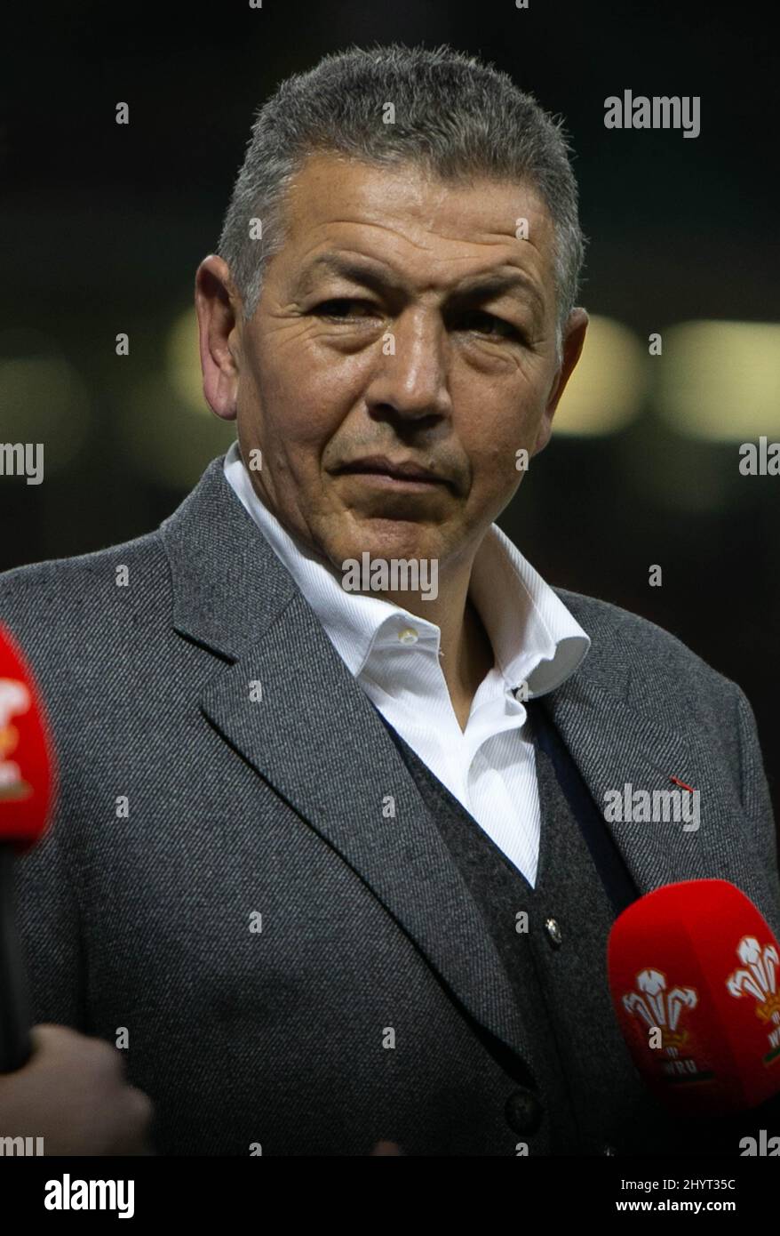 Abdelatif Benazzi during the Six Nations 2022 rugby union match between Wales and France on March 11, 2022 at Principality Stadium in Cardiff, Wales - Photo Laurent Lairys / DPPI Stock Photo