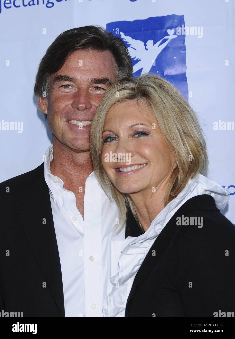 Olivia Newton-John and John Easterling attend the 15th Annual Angel Awards Benefitting Project Angel Food in Hollywood. Stock Photo