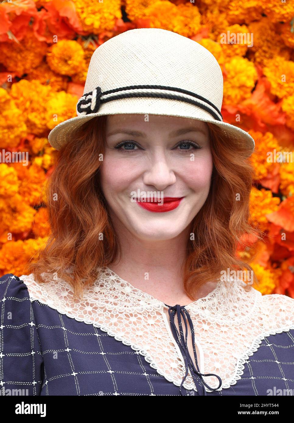 Christina Hendricks arriving at the Veuve Clicquot Polo Classic held at