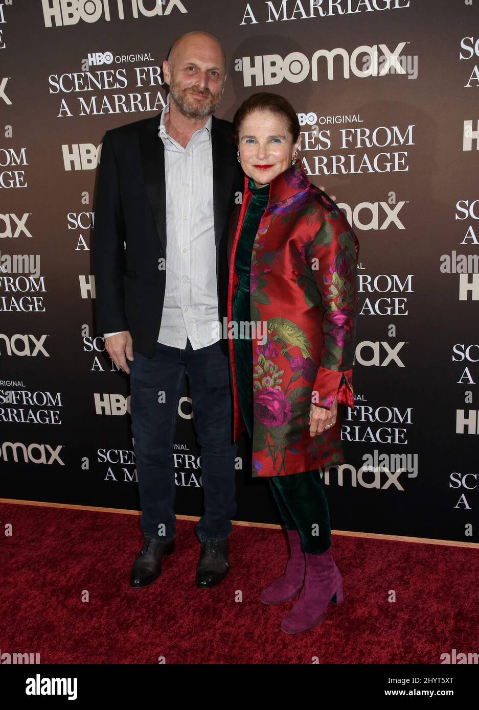 Hagai Levi and Tovah Feldshuh attending the 'Scenes From a Marriage' Finale Special Screening held at Titus Theatre 1 at MoMA on October 10, 2021 in New York City, NY Stock Photo