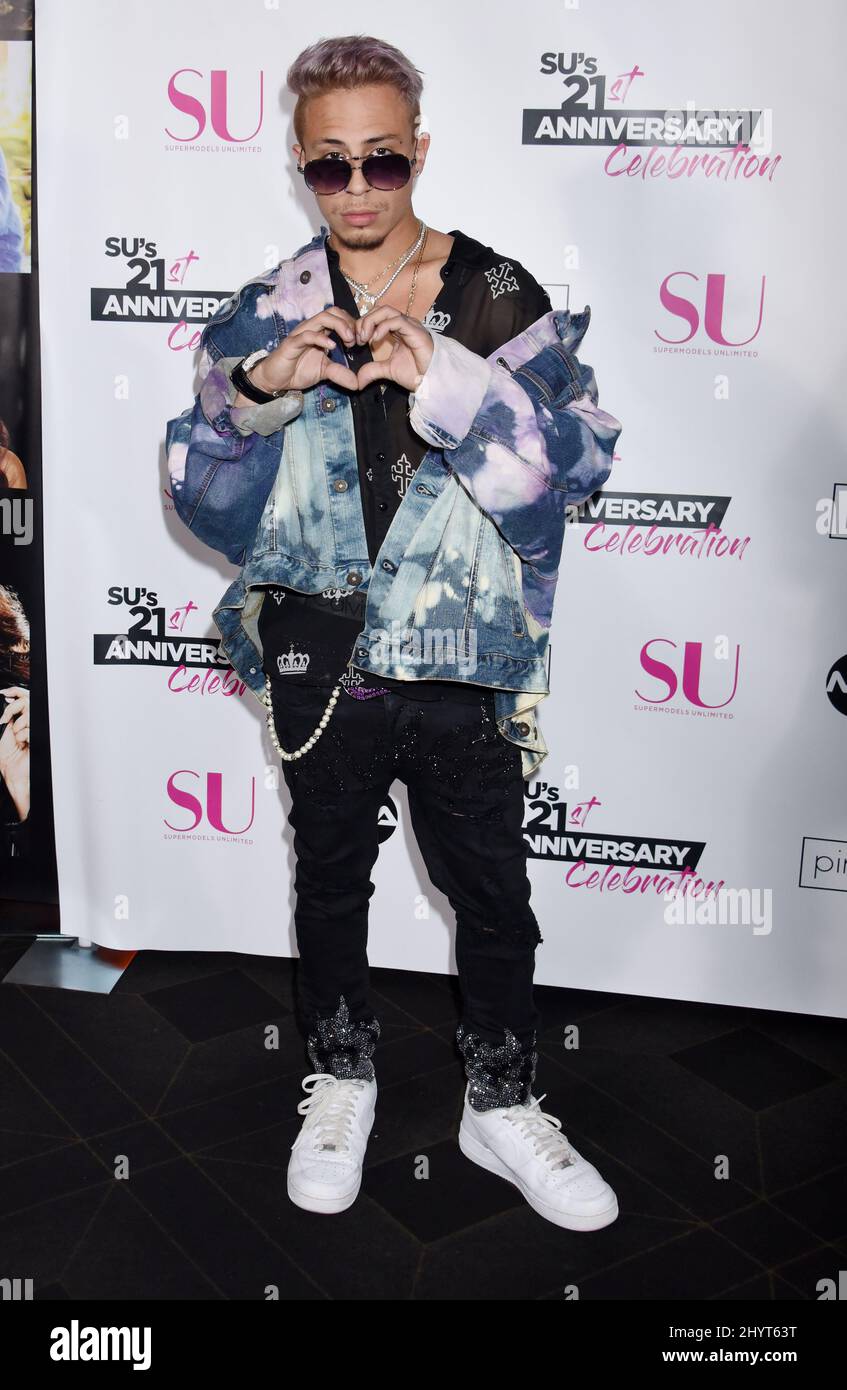 Matthew Beachy, Lil Crush at the Supermodel Unlimited Magazine 21st Anniversary Celebration held at Avalon Hollywood on October 9, 2021 in Hollywood, CA. Stock Photo
