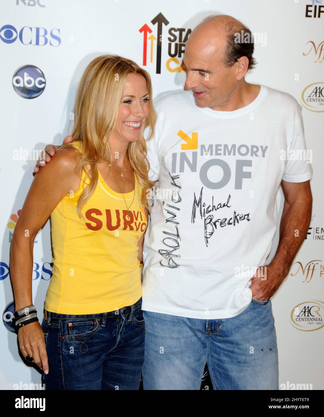 Sheryl Crow and James Taylor arrive at The Stand Up To Cancer Benefit at The Kodak Theater in Hollywood, California. Stock Photo