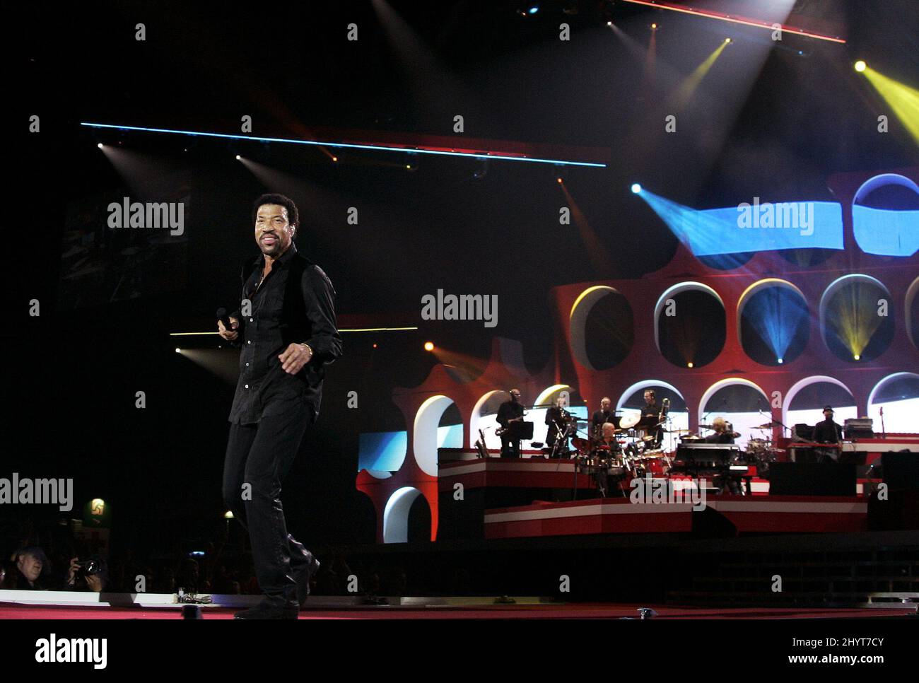 Lionel Richie performs live for the Symphonica in Rosso concert held at Gelredome Stadium, Arnhem, The Netherlands. Stock Photo