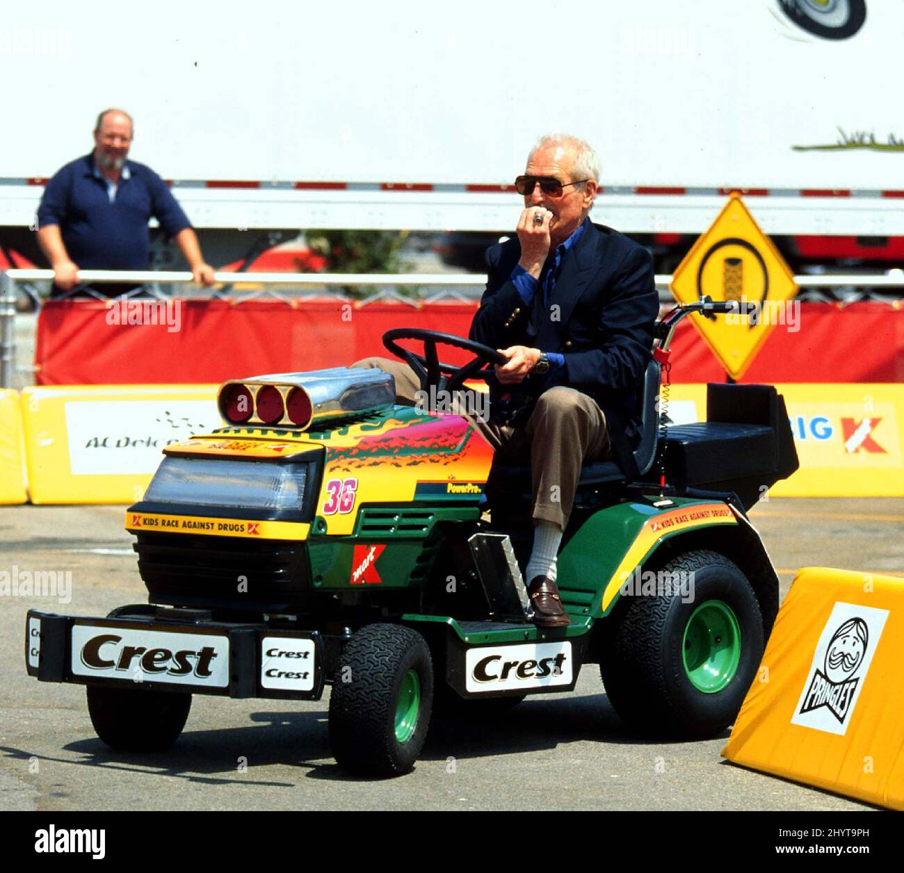 Paul Newman attends Kmart Kids Race against Drugs Kick Off Event