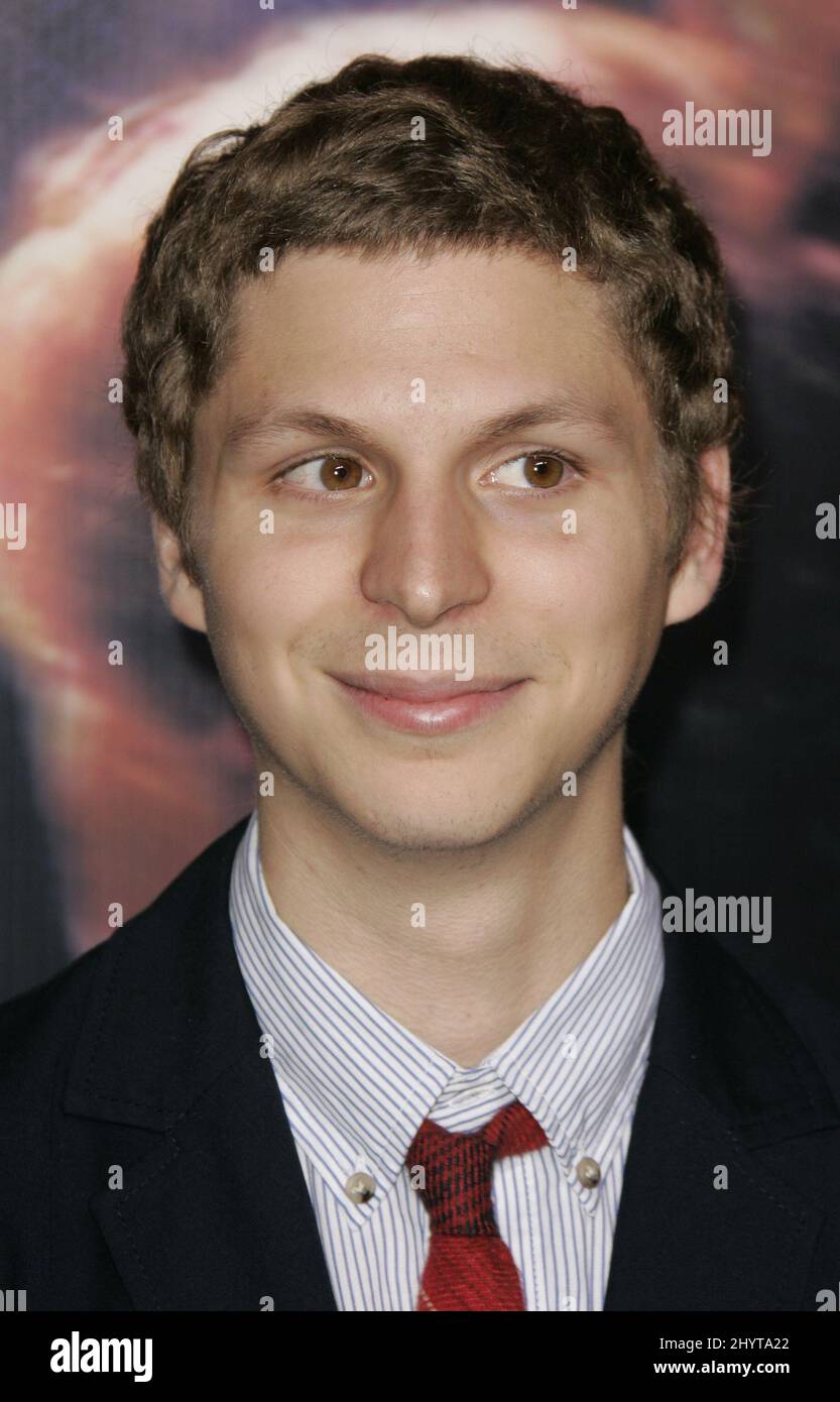Michael Cera arrives at the premiere of 'Nick and Norah's Infinite Playlist' in Los Angeles. Stock Photo
