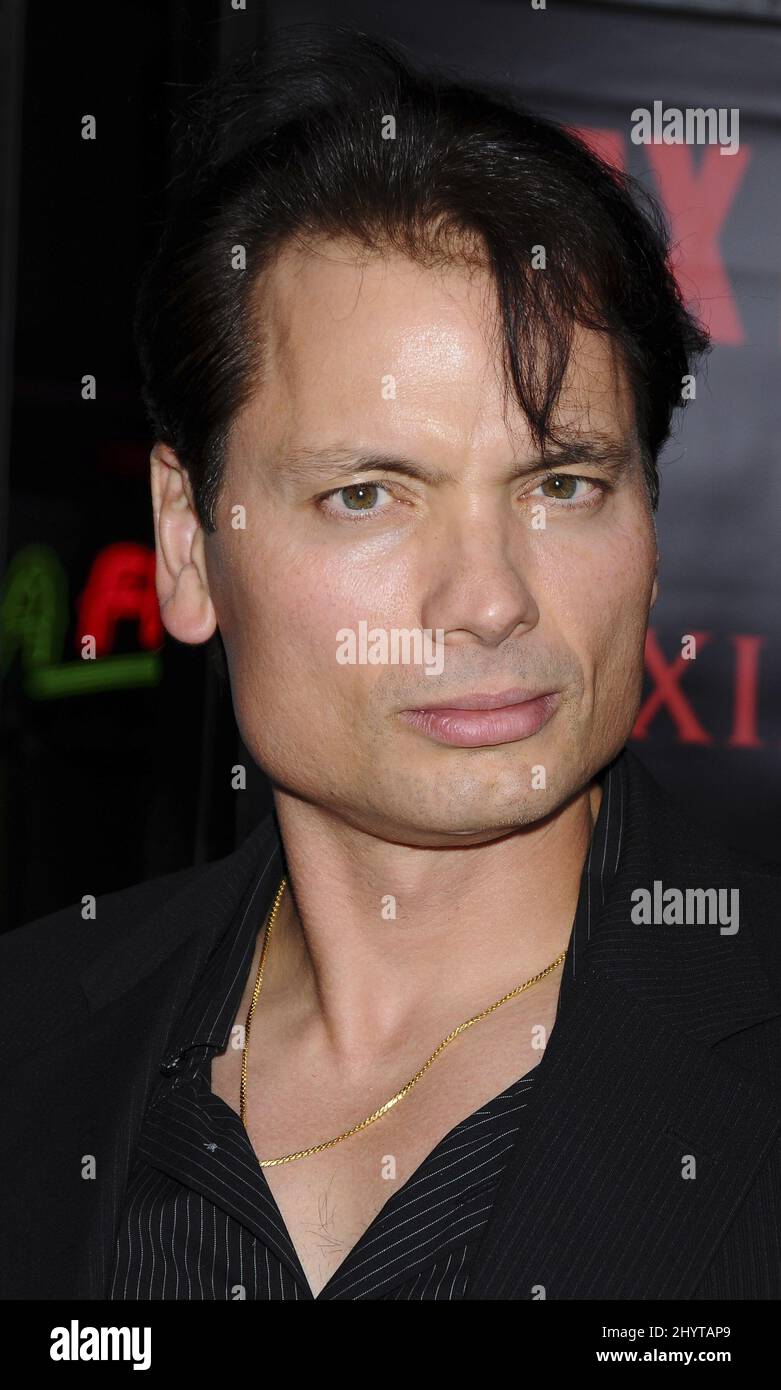 Rico Simonini arriving at the Max Payne premiere, at Grauman's Chinese