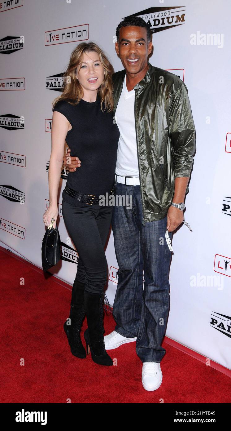 Ellen Pompeo and Chris Ivery arriving at the XIV restaurant grand opening in Los Angeles. Stock Photo