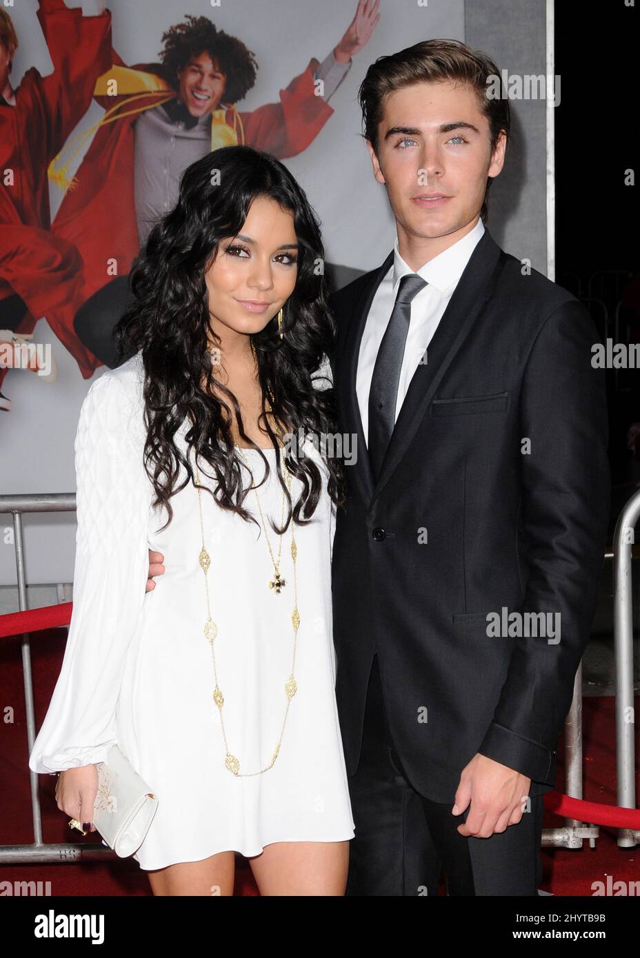 Vanessa Hudgens and Zac Efron at the High School Musical 3 Premiere held at the Galen Center, University Of Southern California, Los Angeles. Stock Photo