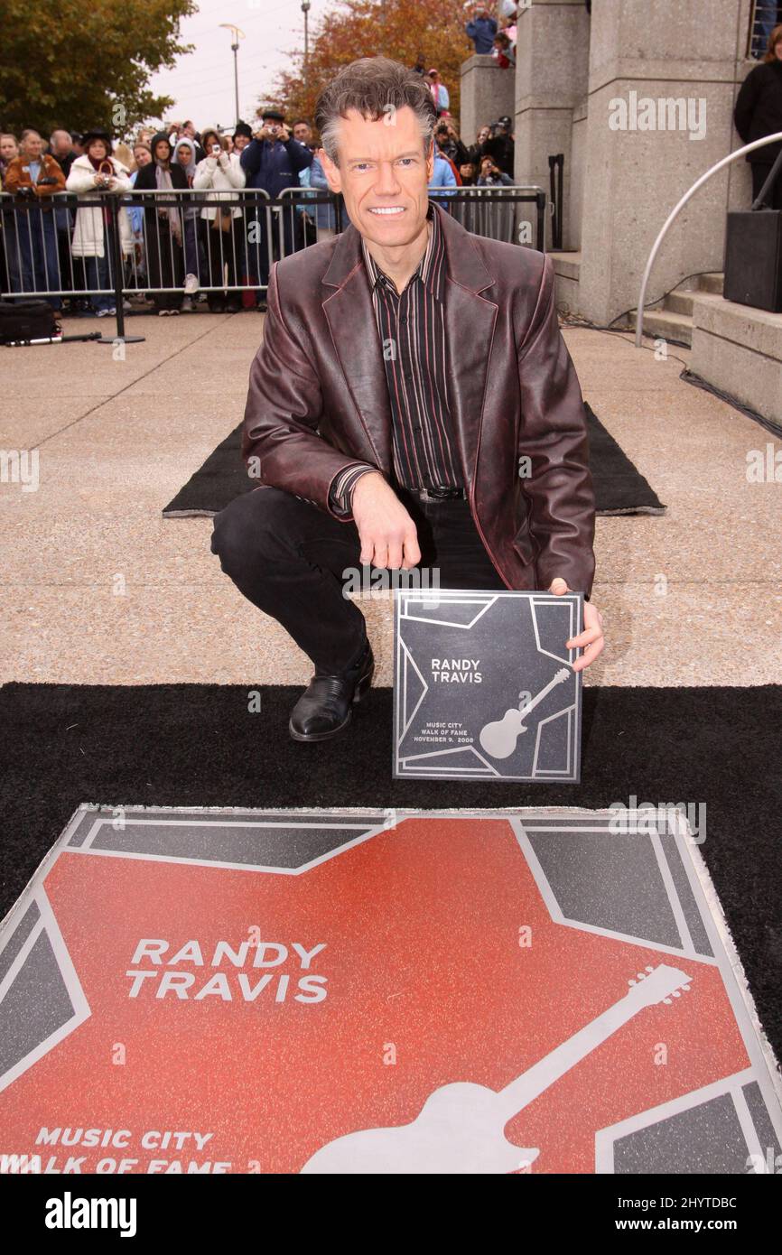 Randy Travis attends the Music City Walk of Fame Induction Ceremony in Nashville, Tn. Stock Photo
