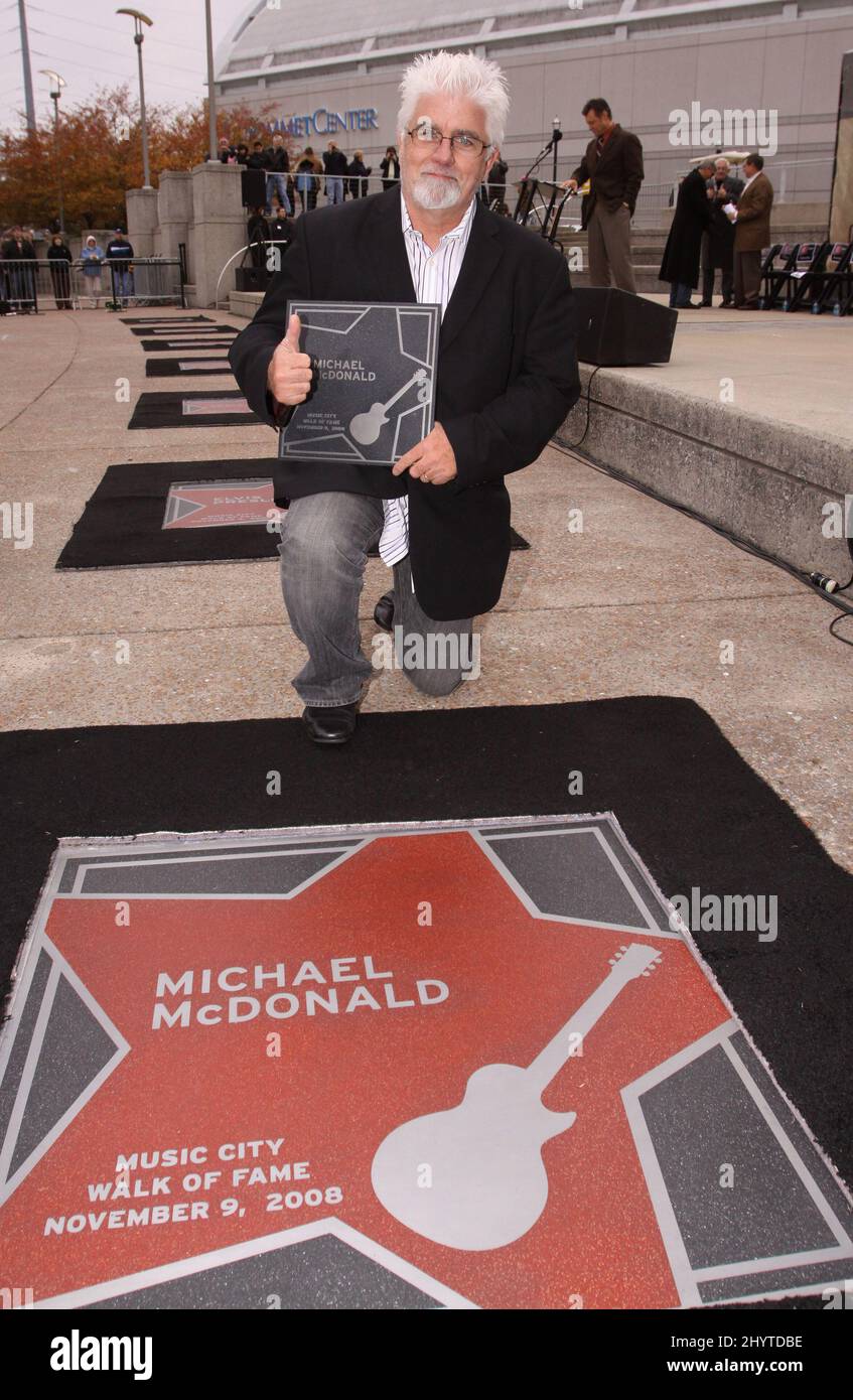 Michael McDonald attends the Music City Walk of Fame Induction Ceremony in Nashville, Tn. Stock Photo