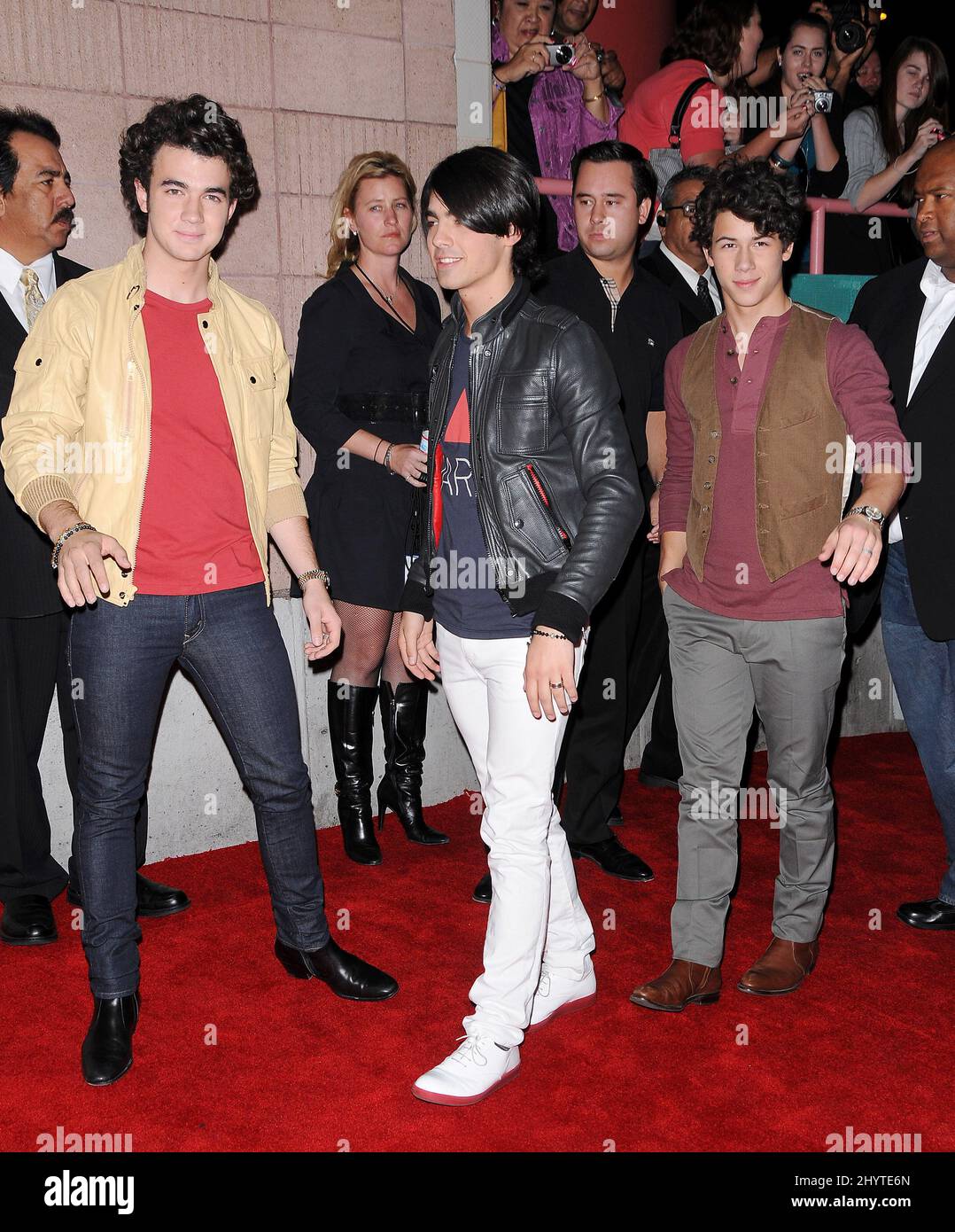 Jonas Brothers Nick Jonas, Joe Jonas and Kevin Jonas attend the 2019