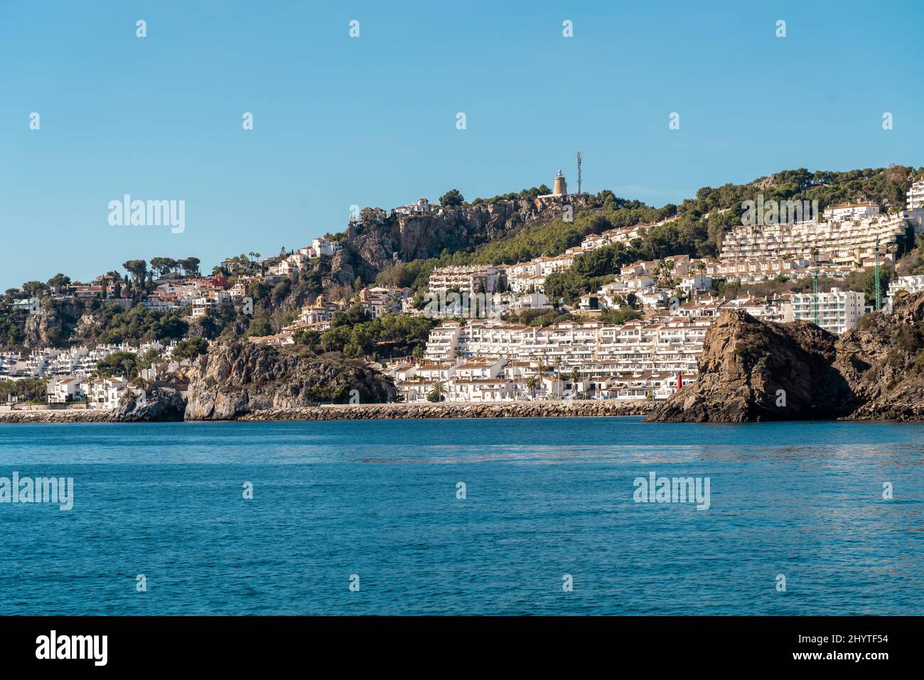 View of beautiful harbour "La Herradura". Beautiful bay area situated in Granada province