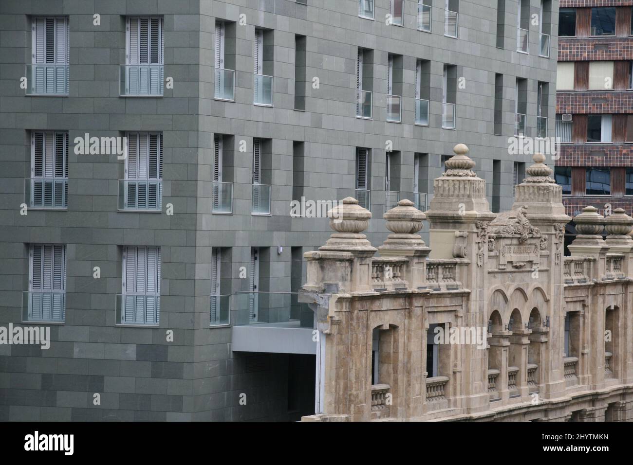 Details of buildings in Bilbao, Spain Stock Photo - Alamy