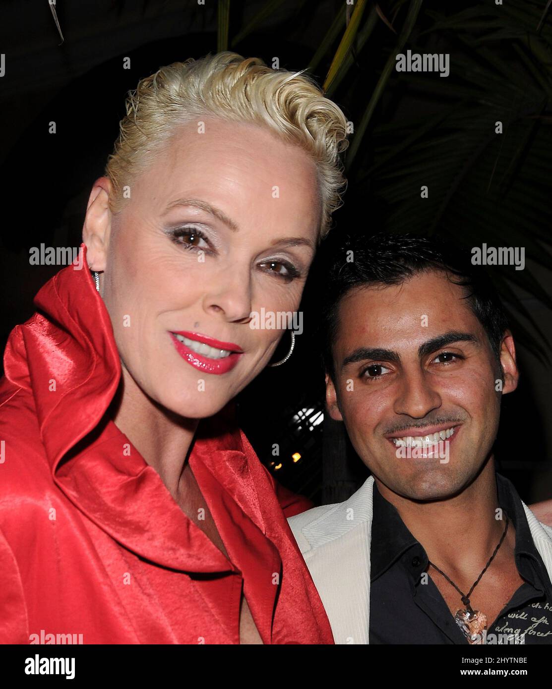 Brigitte Nielsen and Mattia Dessi attend Bondi Blonde's Style Mansion hosted by Katy Perry, held at Style Mansion International in Beverly Hills, CA. Stock Photo