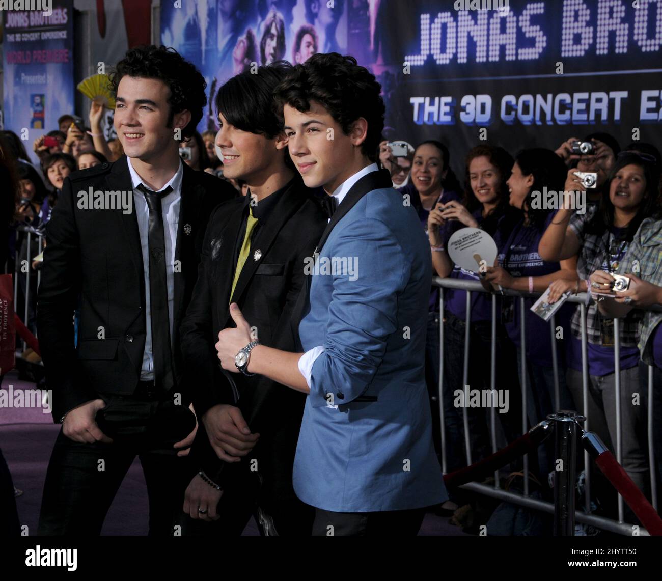 Jonas Brothers at the "Jonas Brothers: 3D Concert Experience" World ...