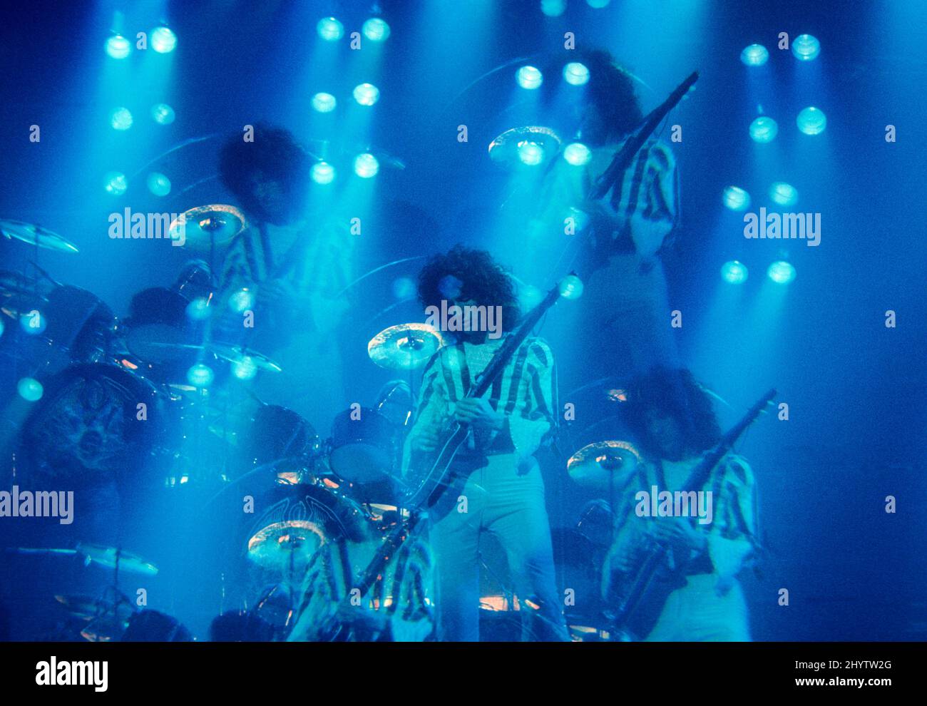Brian May of Queen Hammersmith Odeon 1978 Stock Photo Alamy