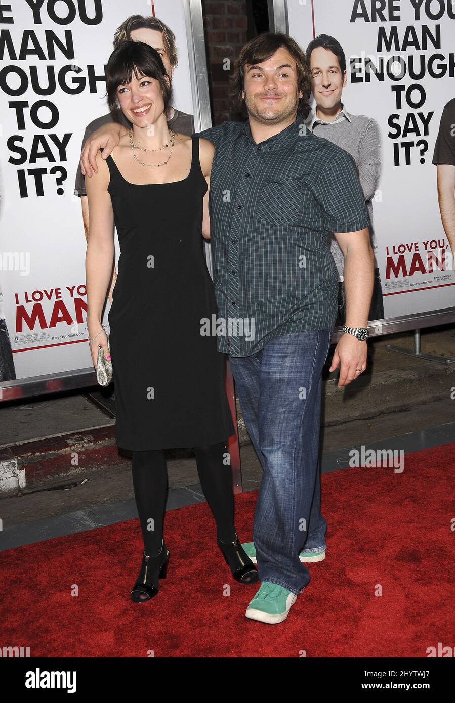 Exclusive!! Jack Black plays Mr Mom as he and wife Tanya take 2 month old  son Samuel Jason for a stroll around the neighbourhood in Beverly Hills,  Ca, 8/5/06 Stock Photo - Alamy