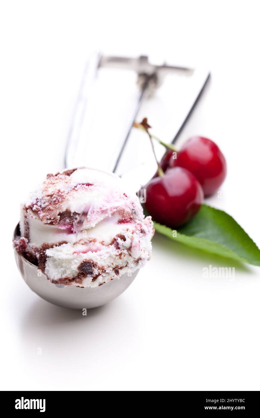 Scoop ice cream cherry hi-res stock photography and images - Alamy