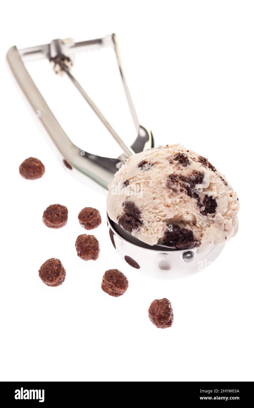 Cookie ice cream scoop Stock Photo