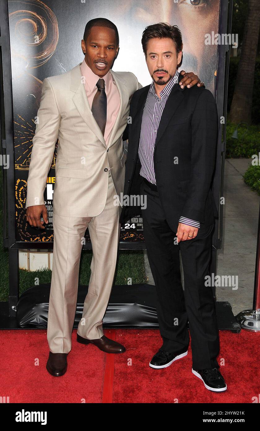 Robert Downey Jr. and Jamie Foxx at "The Soloist" Los Angeles Premiere