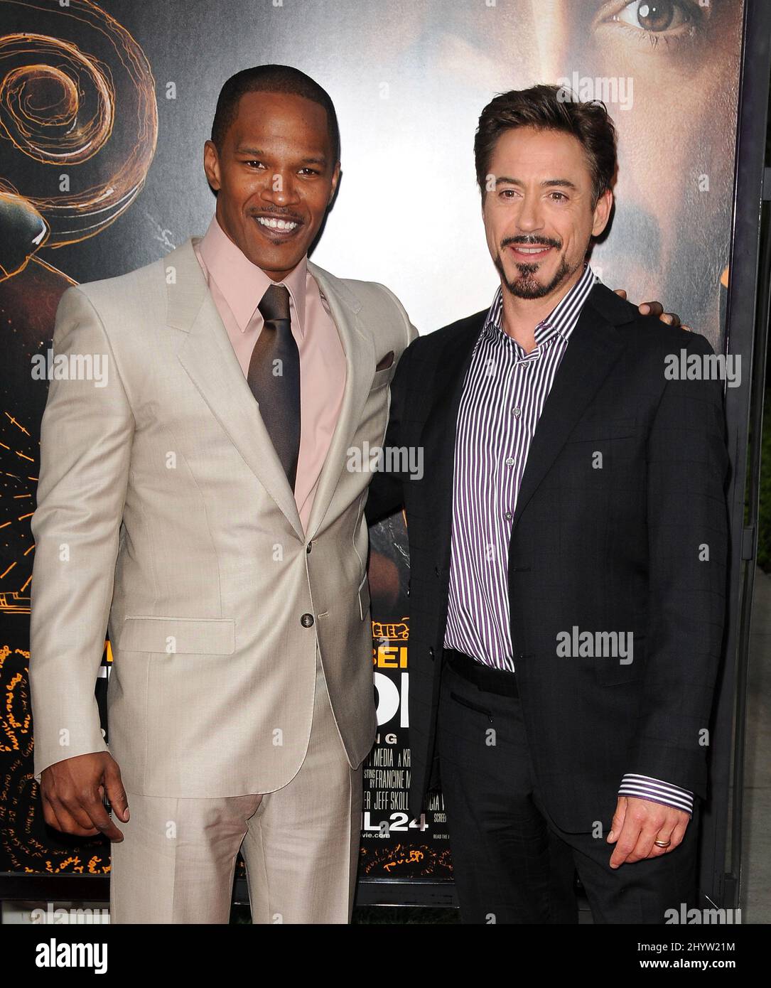 Robert Downey Jr. and Jamie Foxx at "The Soloist" Los Angeles Premiere