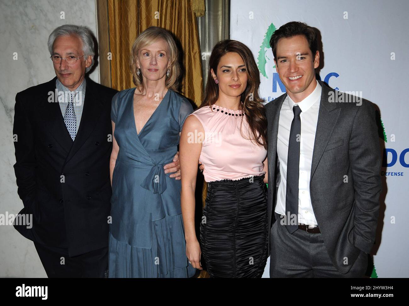 Steven Bochco, Mark-Paul Gosselaar and Lisa Ann Russell attends NRDC's 20th Anniversary at the Wilshire Hotel in Beverly Hills, CA, USA. Stock Photo