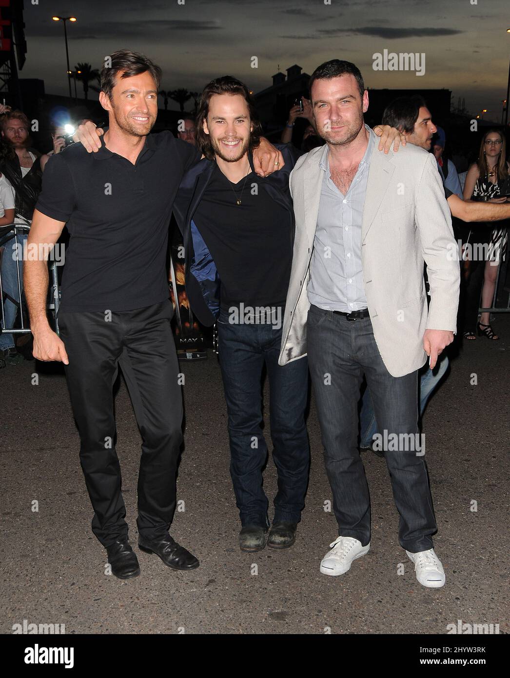 Hugh Jackman, Taylor Kitsch and Liev Schreiber at the "XMen Origins