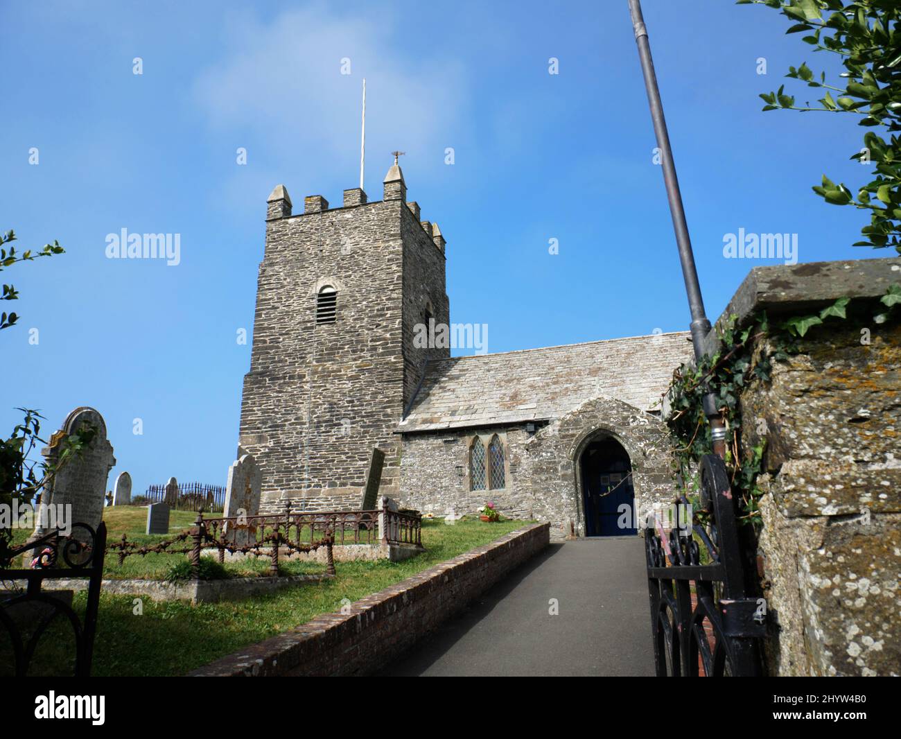 St Symphorian's church, Forrabury, Boscastle, Cornwall. Stock Photo