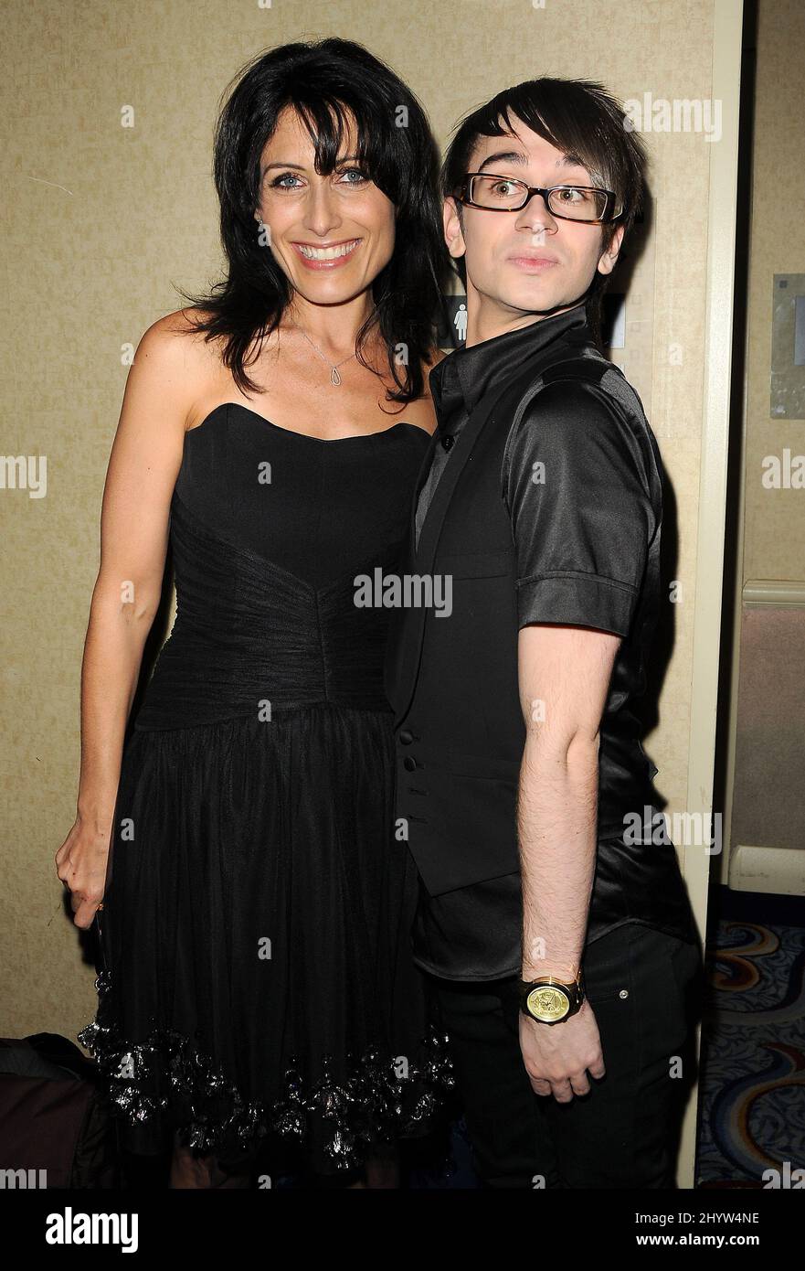 Lisa Edelstein and Christian Siriano at the 2009 Lucille Lortel Awards at The Marriott Marquis in New York. Stock Photo