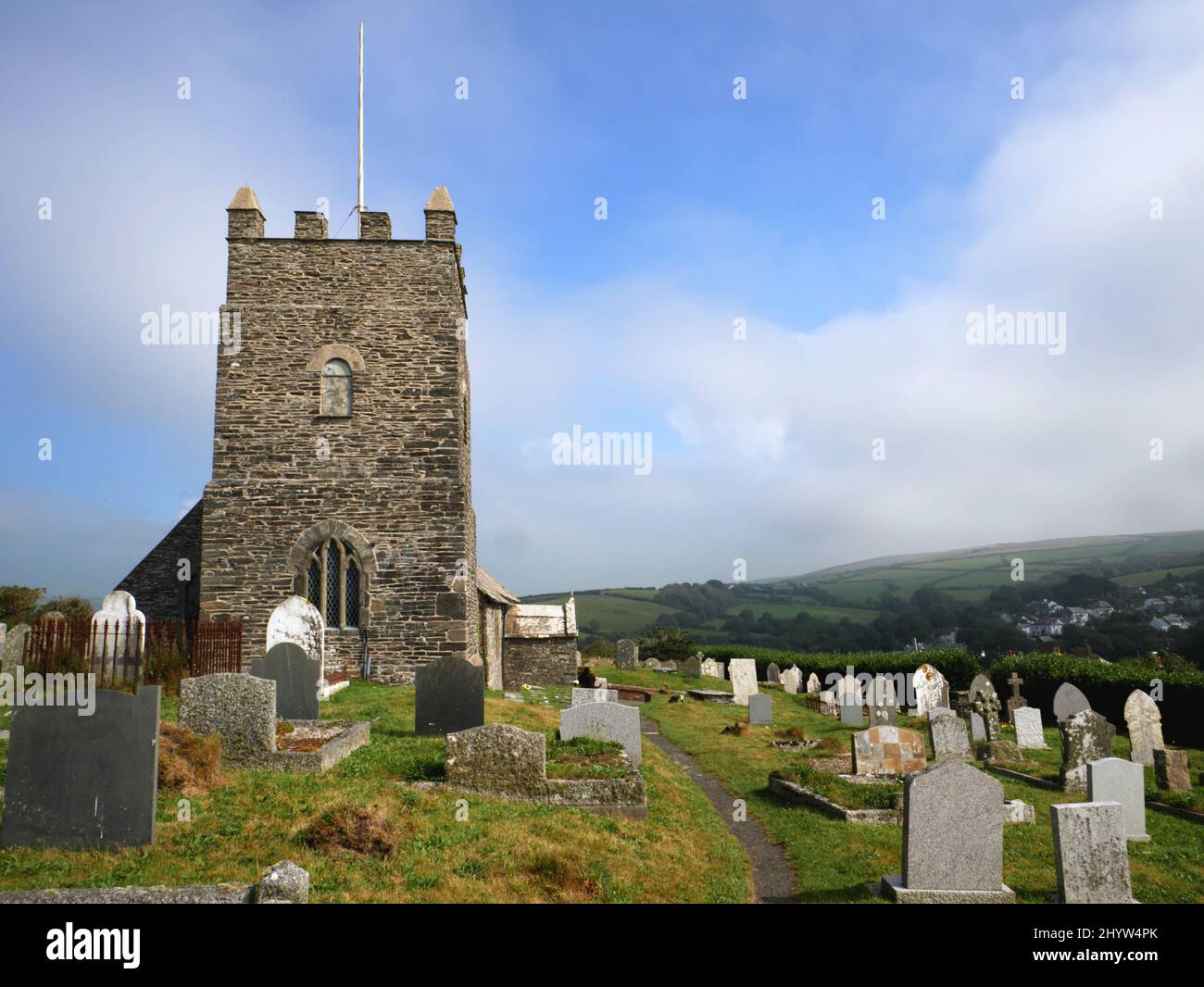 St Symphorian's church, Forrabury, Boscastle, Cornwall. Stock Photo