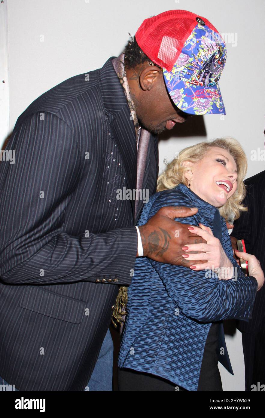 Dennis Rodman and Joan Rivers at "The Celebrity Apprentice" Live Season Finale held at the