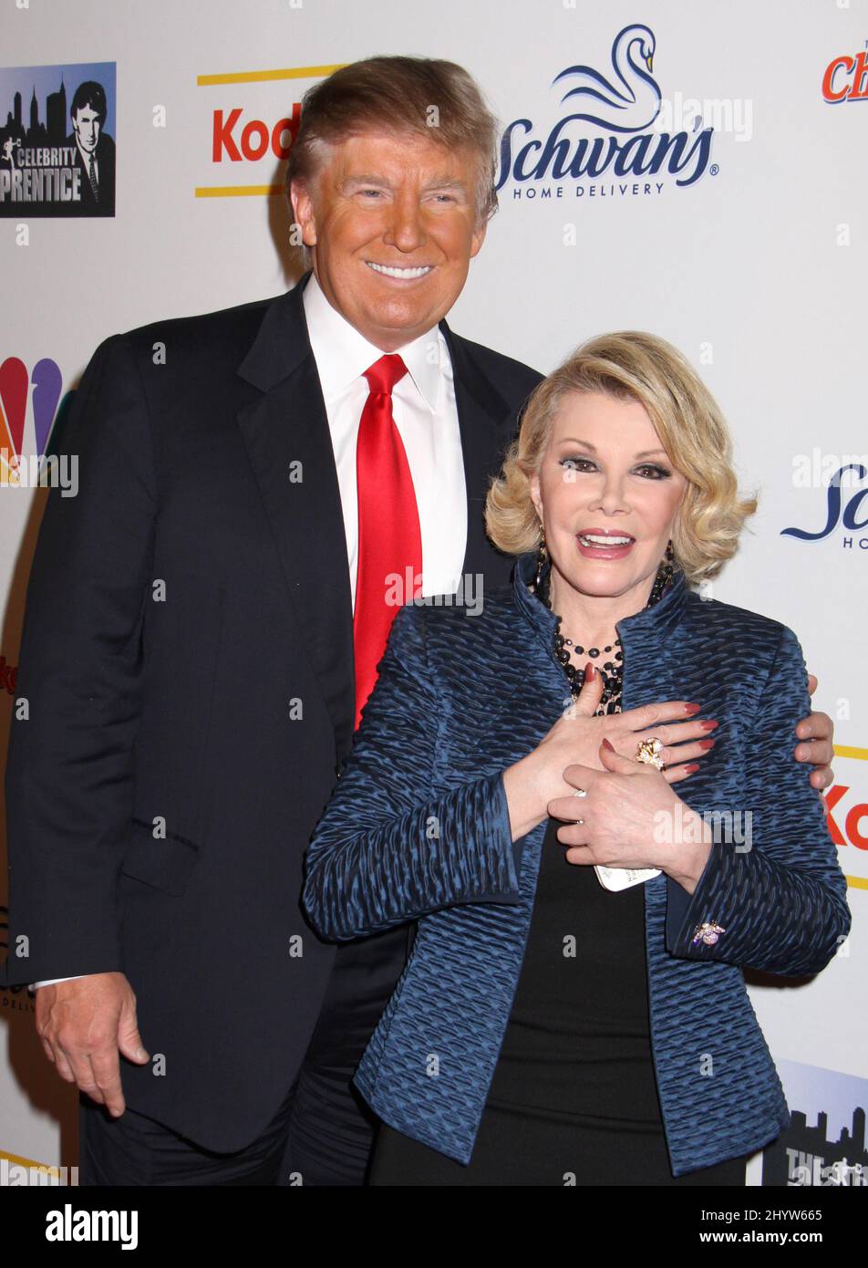 Donald Trump and Joan Rivers at "The Celebrity Apprentice" Live Season Finale held at the Museum