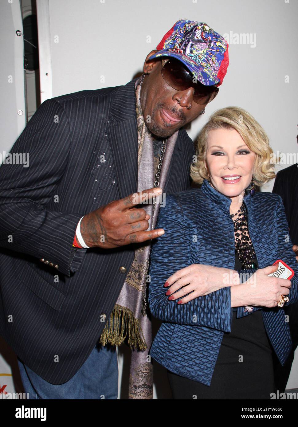 Dennis Rodman and Joan Rivers at "The Celebrity Apprentice" Live Season Finale held at the