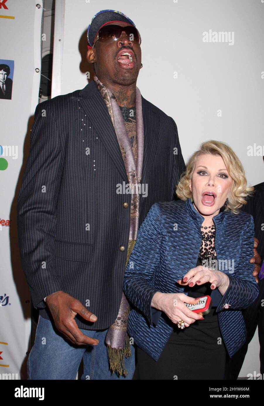 Dennis Rodman and Joan Rivers at "The Celebrity Apprentice" Live Season Finale held at the