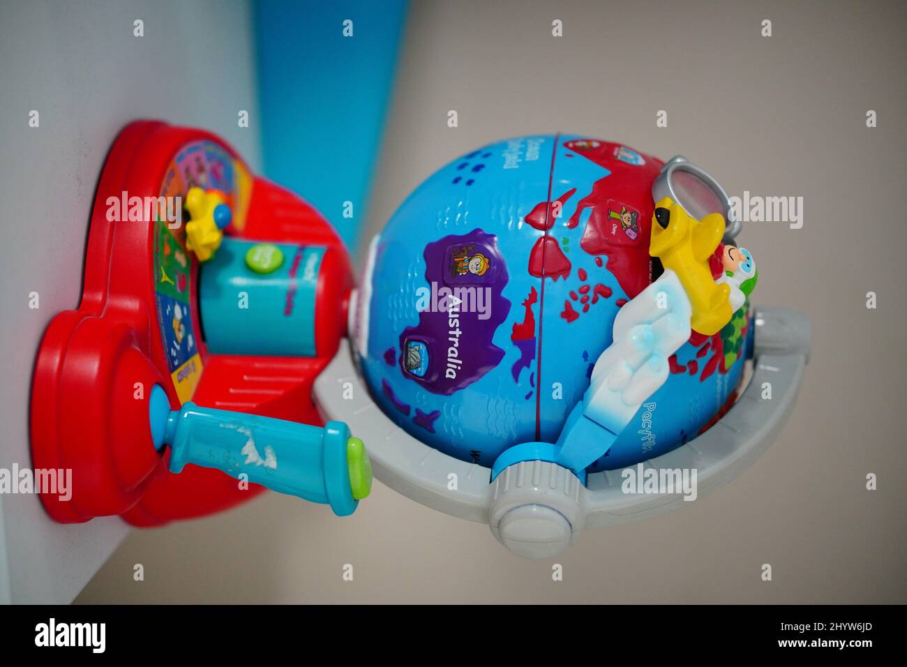 Plastic toy globus for kids Stock Photo - Alamy