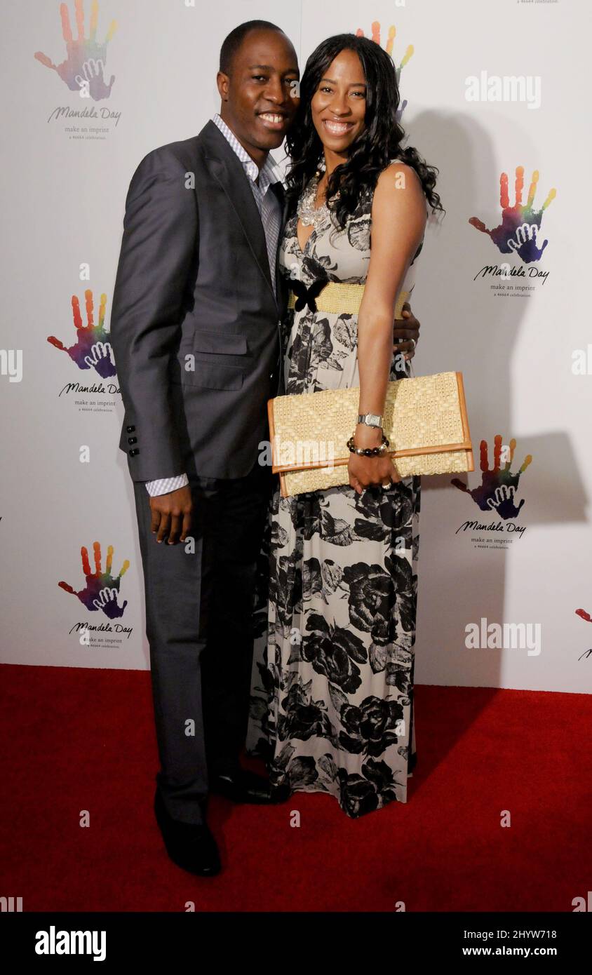 Shondrella Avery and Ade Kester at the Nelson Mandela Foundation to launch "Mandela Day" held at