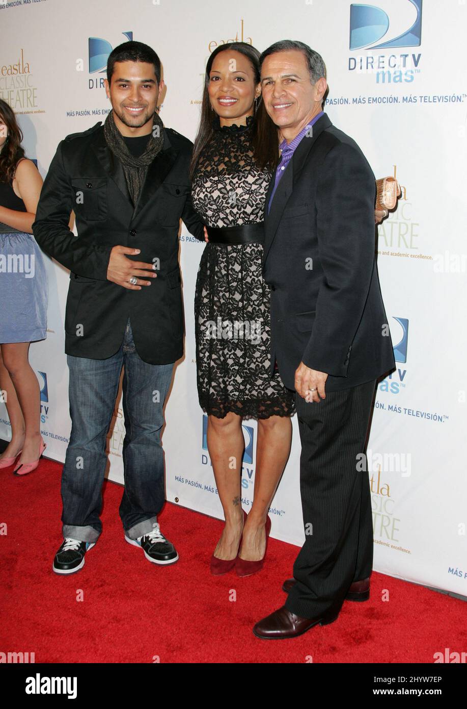 Wilmer Valderrama (left), Lauren Velez and Tony Plana at the "To Be Or Not  To Be...Carlos Menica" Benefit for East Los Angeles Classic Theatre at The  Conga Room, Los Angeles Stock Photo -