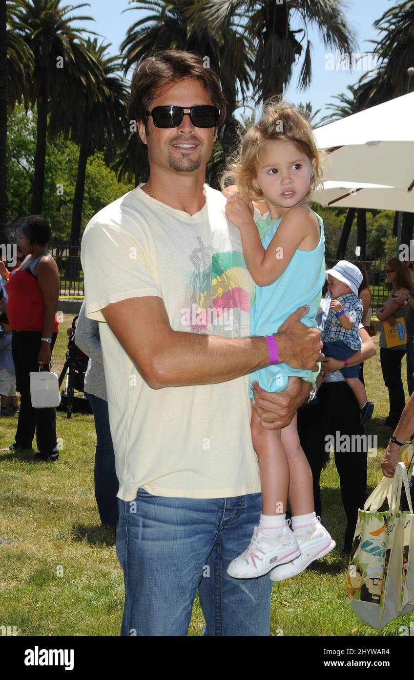 David Charvet and daughter Heaven at the Elizabeth Glaser Pediatric AIDS Foundation 20th Annual 'A Time For Heroes' Celebrity Carnival held at the Wadsworth Theater, California. Stock Photo