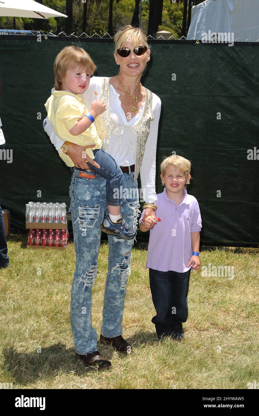 Sharon Stone with sons Laird Vonne Stone and Quinn Kelly Stone at the