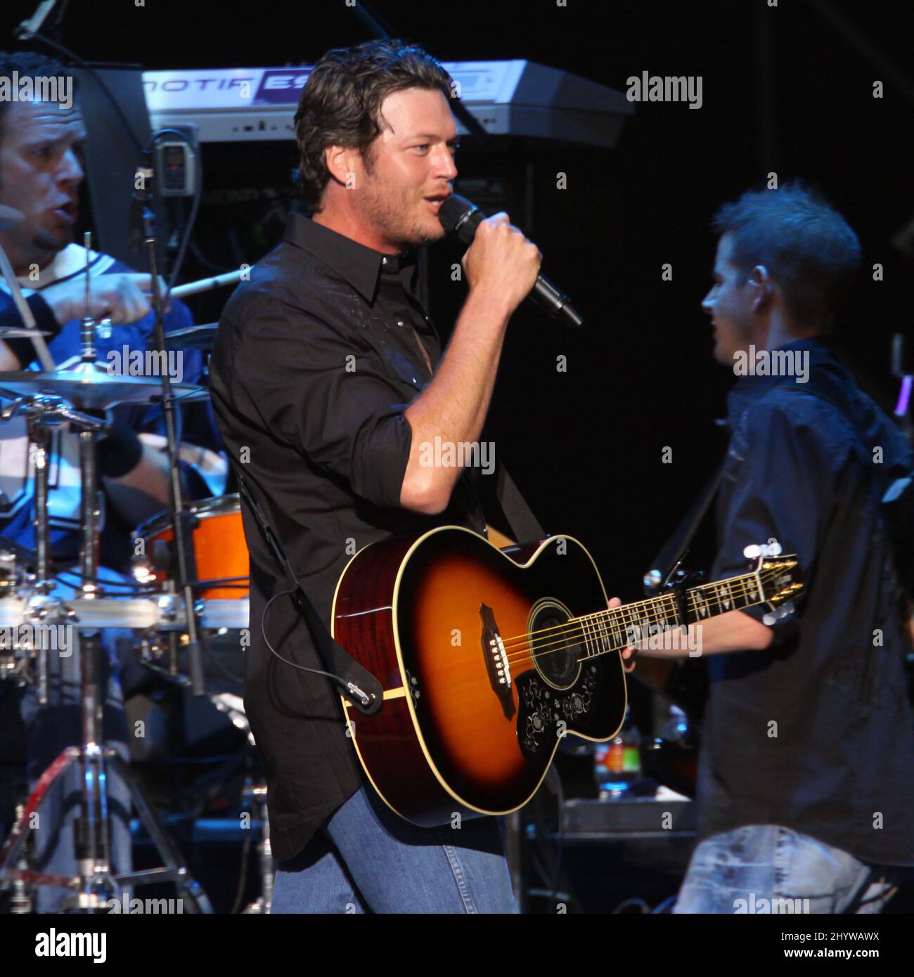 Blake Shelton on stage during the inaugural opening of the new Cowboys