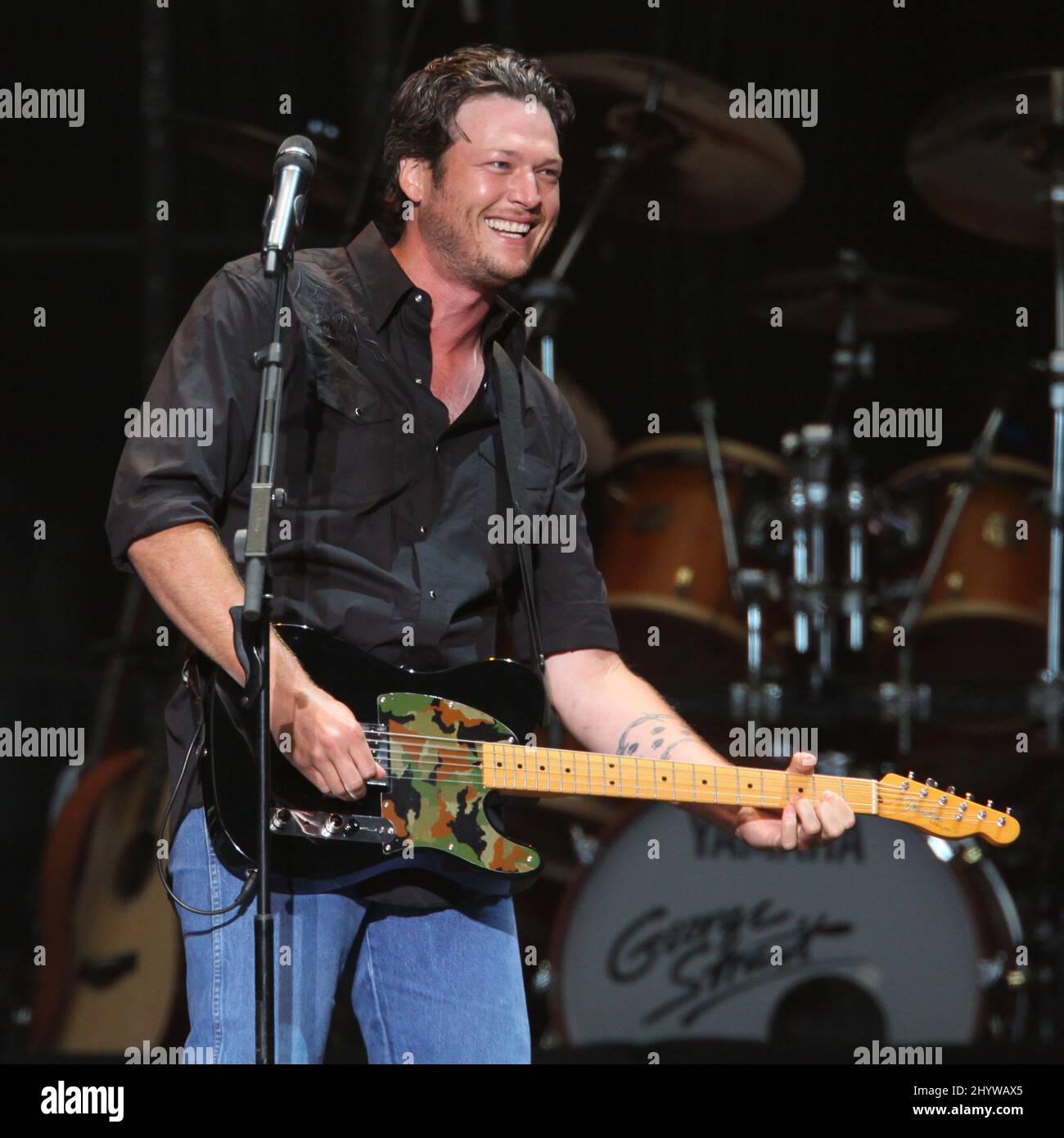 Blake Shelton on stage during the inaugural opening of the new Cowboys