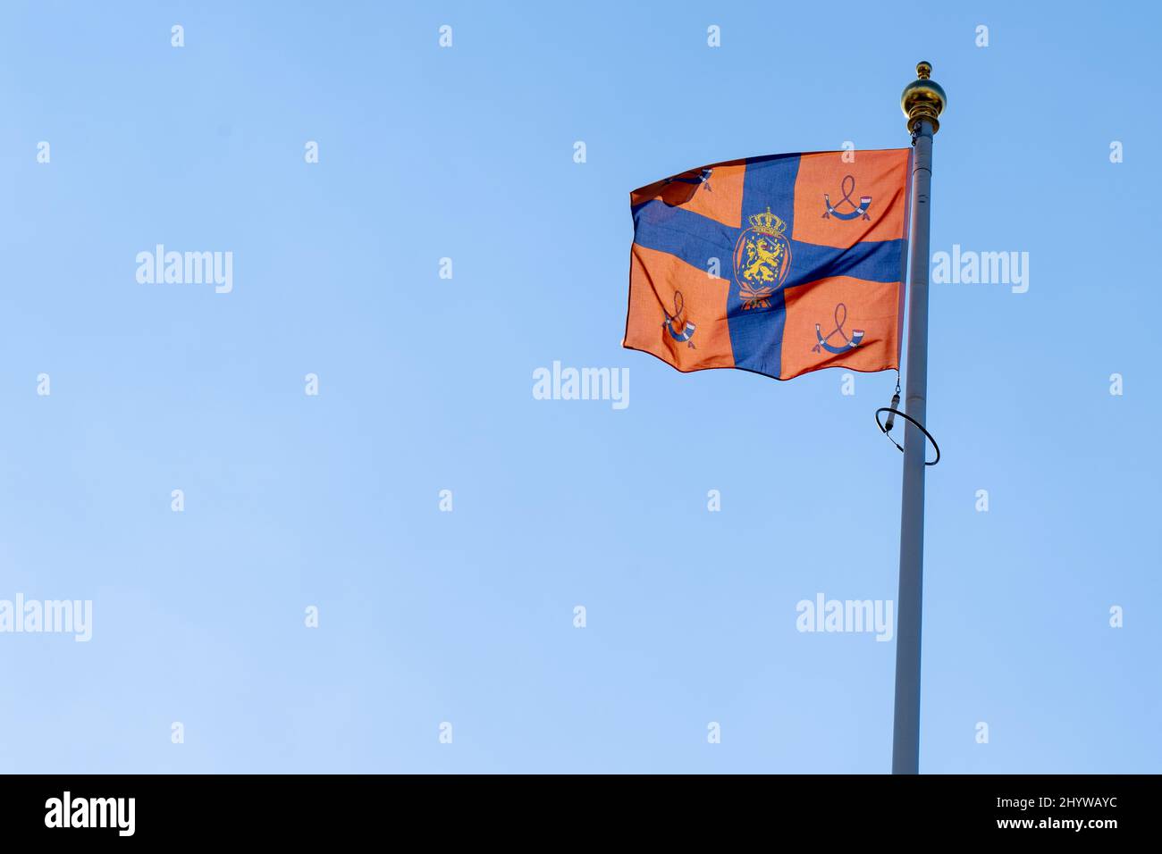 Royal flag (Photo by DPPA/Sipa USA) Stock Photo
