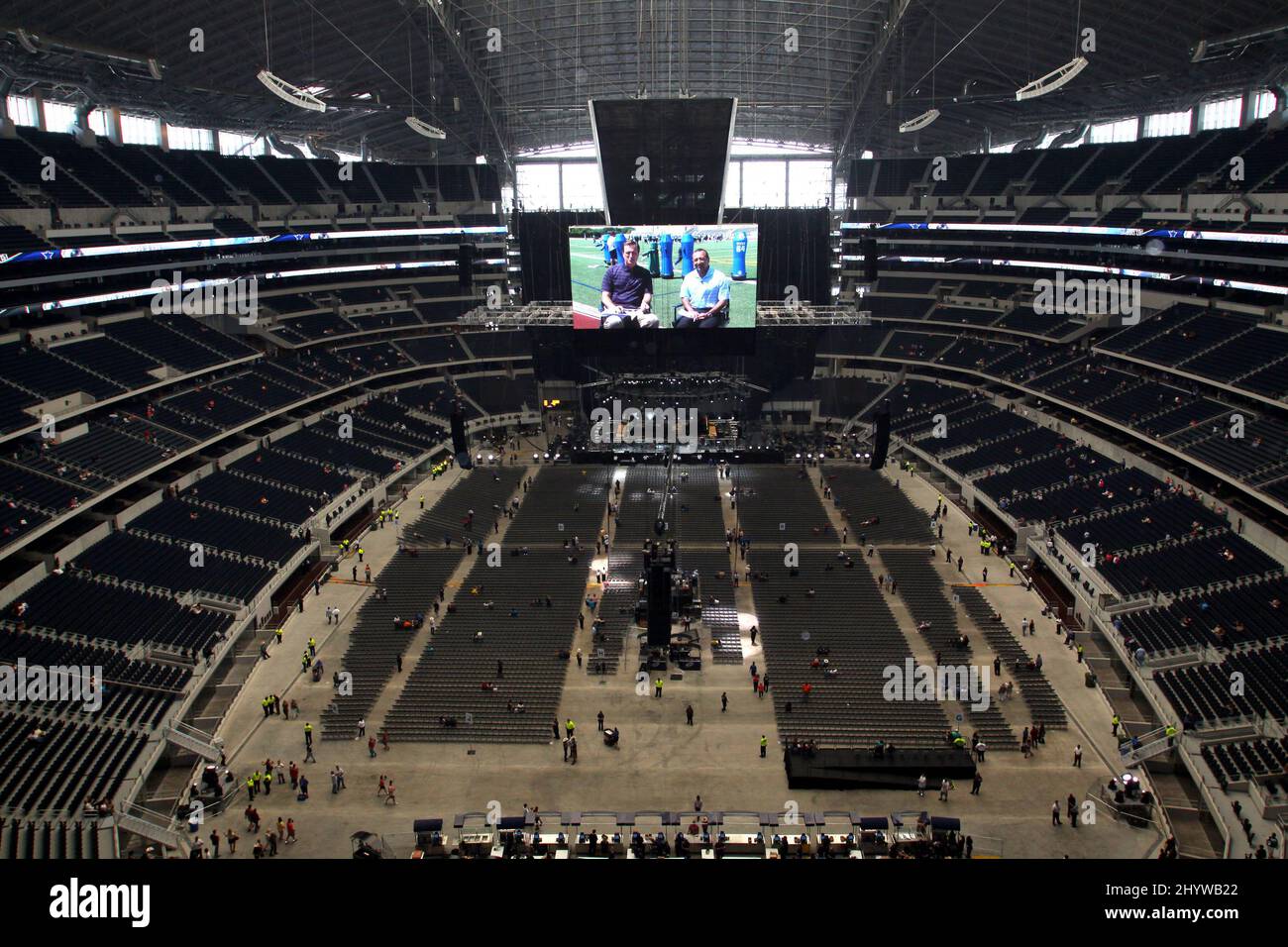General view of the new Cowboys Stadium, home of the Dallas Cowboys, before the inaugural opening concert, Texas, USA. Stock Photo