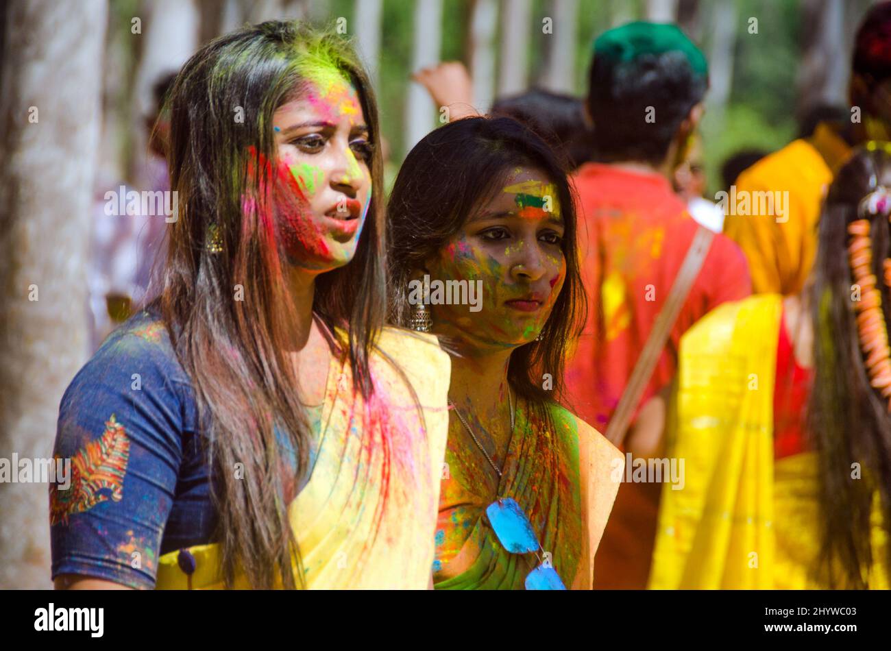 holi festival celebration at bolpur shantiniketan birbhum west bengal