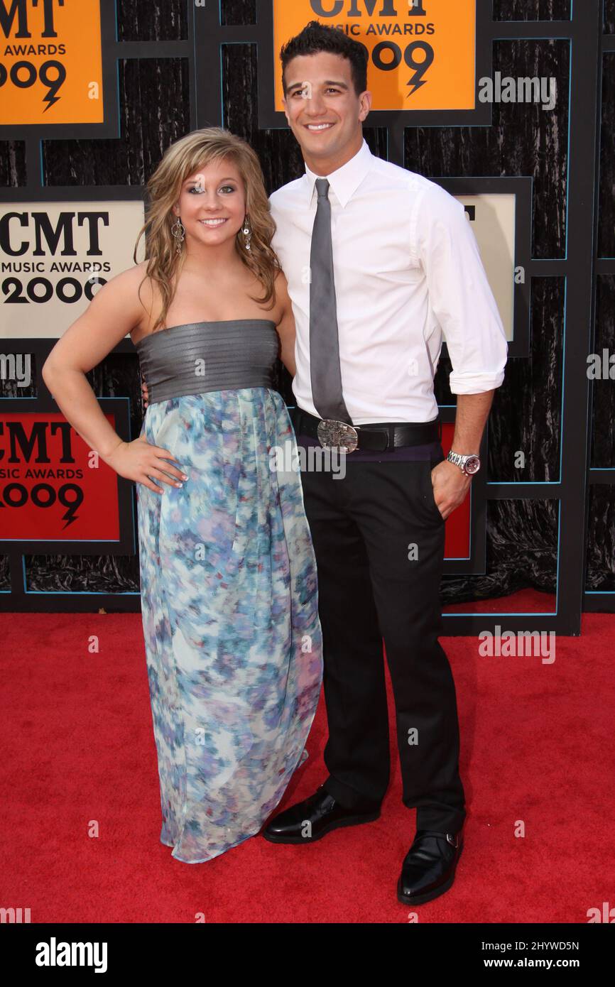 Shawn Johnson and Mark Ballas at the CMT Music Awards in Nashville