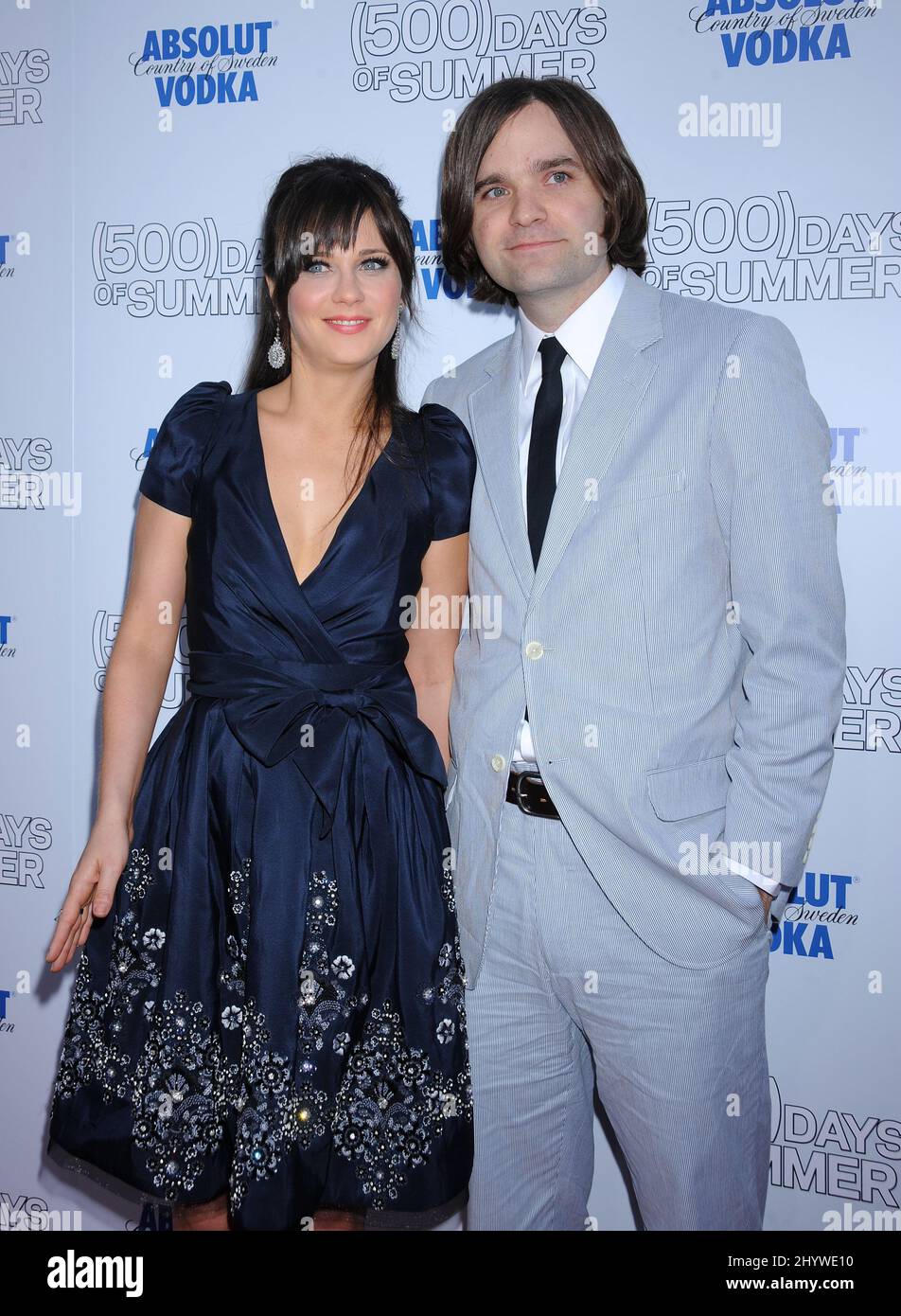 Zooey Deschanel and Ben Gibbard at the Los Angeles premiere of (500) Days of Summer at the Egyptian Theatre in Hollywood, USA. Stock Photo