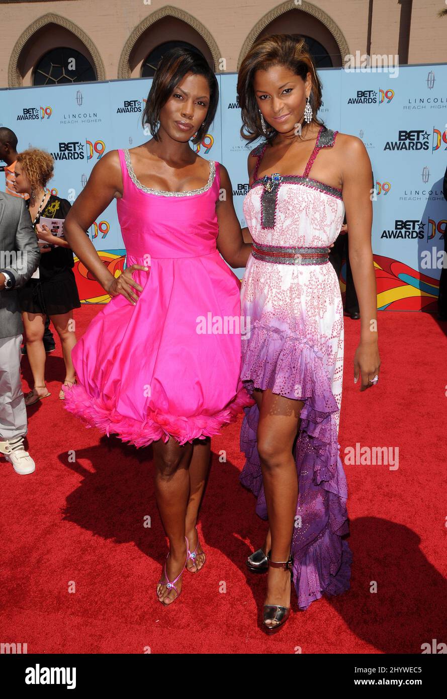 Omarosa Manigault-Stallworth and Claudia Jordan at the 2009 BET Awards held at The Shrine Auditorium in Los Angeles, California. Stock Photo
